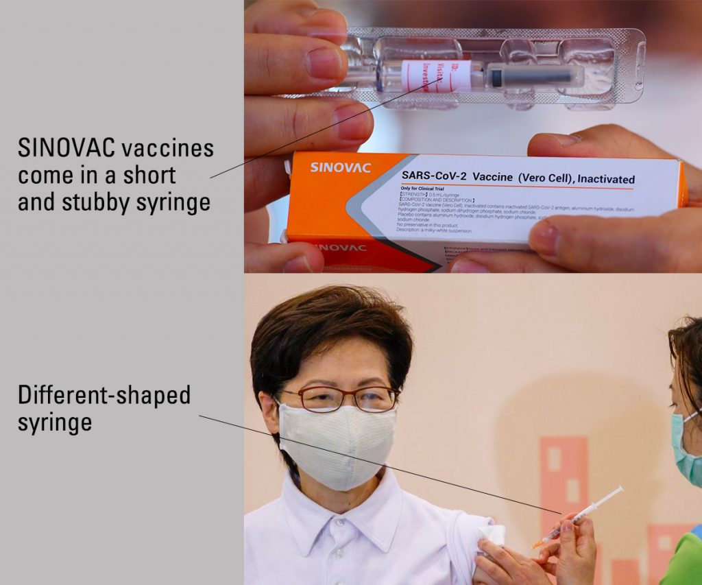 Hong Kong Faked Vaccination Carrie Lam